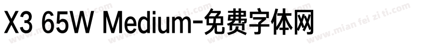 X3 65W Medium字体转换
